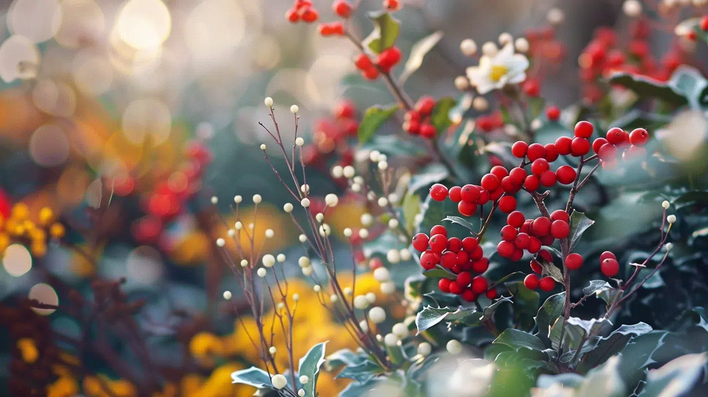 jardin pendant l'hiver