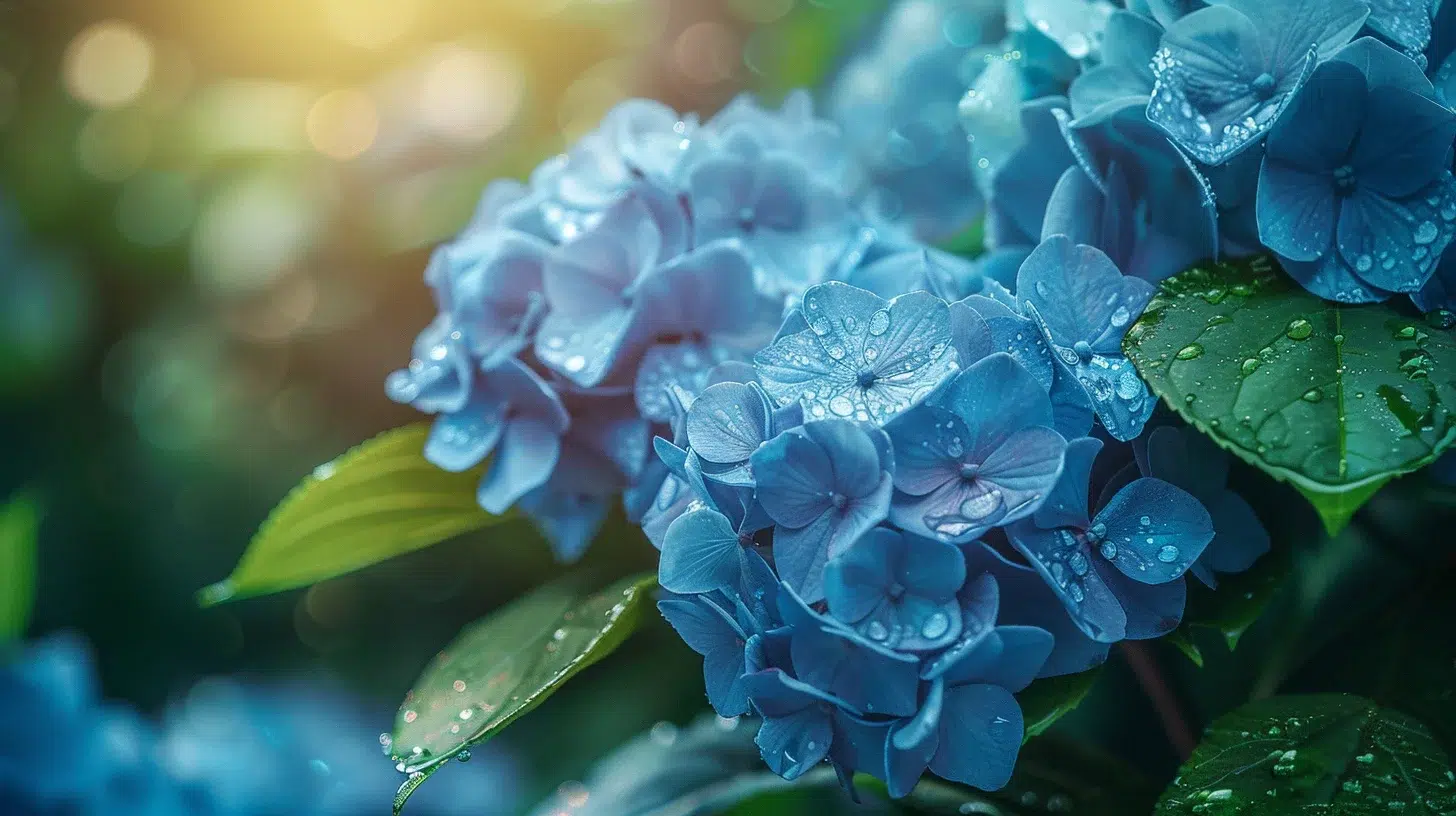 maintenir la couleur bleue hortensias